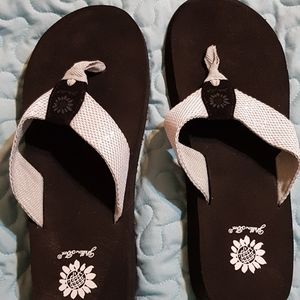 yellow box flipflops